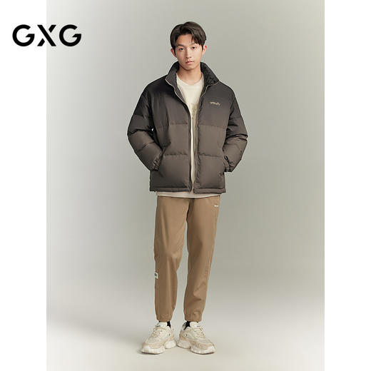 GXG撞色休闲保暖加厚短款立领羽绒服鸭绒外套男   冬季热卖 商品图1