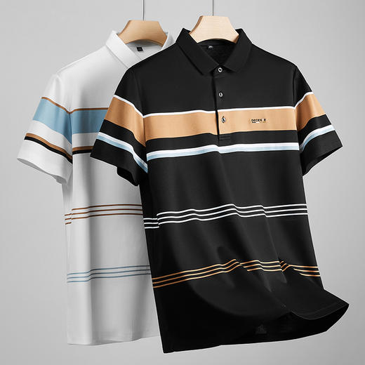 【DKP】大依优型大码短袖Polo衫翻领体恤轻奢休闲男宽松T恤上衣胖子 商品图1