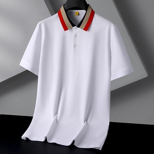 【100%棉】【DG】大依优型大码短袖POLO衫撞色翻领半袖体恤男加肥大码棉上衣胖子时尚休闲夏季 商品图0
