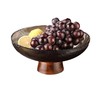 【6种规格可选】娜家新中式实木高级感高脚玻璃水果盘 商品缩略图4