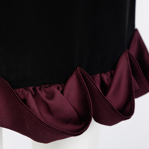 QE825斯尔丽2025春季新款花瓣领型浪漫圆润醋酸宽松高级奢华显高连衣裙 商品图5