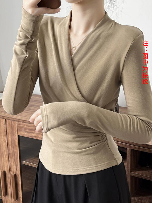 裁缝学苑AS444设计感V领长袖T恤纸样女装交叉法式上衣打底衫内搭样板版型 商品图2