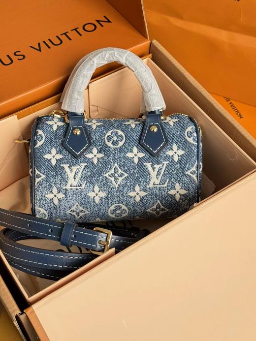 D022733Speedy nano限量款丹宁  渐变牛仔布斜挎包手提包 商品图3