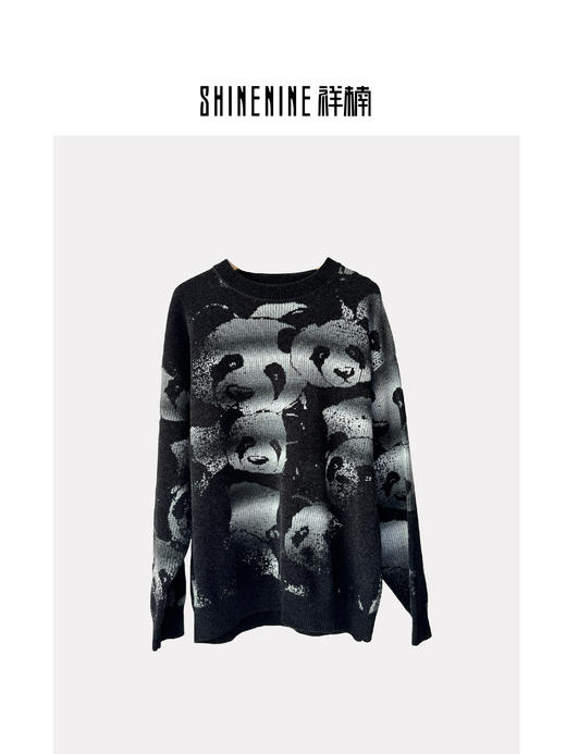 441143232熊猫满铺针织衫 商品图0