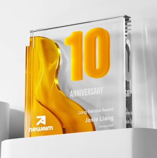 数字周年庆奖杯奖牌定制创意水晶10 20 30可自定义数字公司员工入职离职纪念品 商品图2