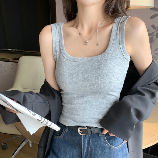 【新款宽肩吊带背心内搭 】夏季修身百搭遮副乳 外穿打底衫上衣女  商品图7