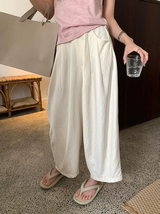 【SCAR KOKO九分山本萝卜裤】百搭显瘦还凉快 穿过舍不得脱的夏日慵懒神裤 萝卜裤型 上身真的好遮肉 小个子必入面料超级薄超级轻 垂感真的一绝不贴腿!不透!不易皱! 商品图2