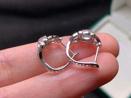 蛋面翡翠耳扣 商品图4