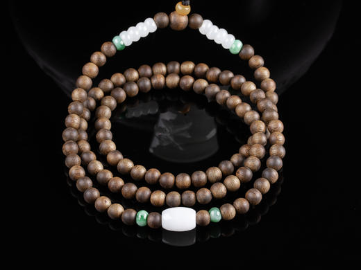 XY0027原创沉香diy飘色翡翠大竹节挂件 商品图3