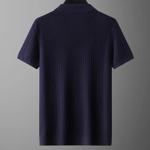 【桑蚕丝】【DG】大依优型大码针织衫短袖翻领毛衣男加大码打底衫肥佬含桑蚕丝半袖夏季 商品图2