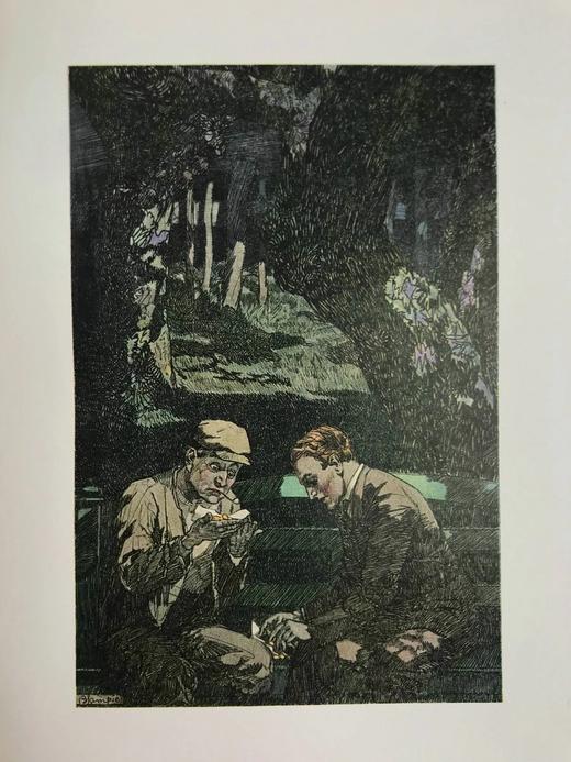 约20世纪早期 杰弗里·法诺尔《金钱月亮》 埃德蒙·布兰皮德23幅彩色插图 漆布精装18开 商品图11