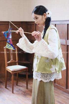 【门店同款】ENJOY春季云敛-春光推盏花想容蕾丝上衣 162146264