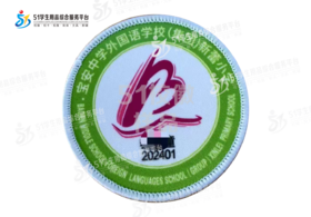 定制深圳市宝安中学外国语学校（集团）新蕾小学校徽姓名标包邮51
