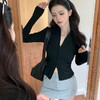 【螺纹立领双拉链外套】春秋新款 针织开衫修身百搭短款长袖上衣 商品缩略图5