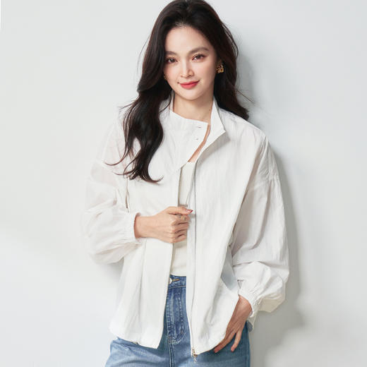 25春季酷飒休闲户外工装风小立领廓形夹克宽松拉链时尚外套！ 商品图4