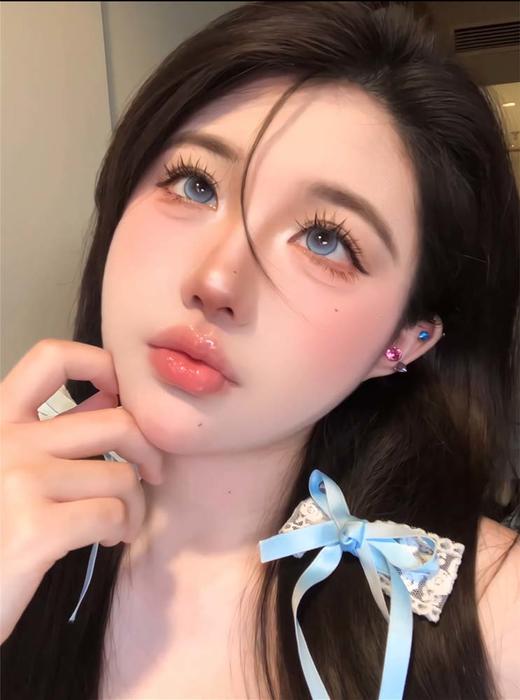 flowercolor 半年抛美瞳 泪钻冰蓝 直径14.5mm着色13.8mm 商品图8