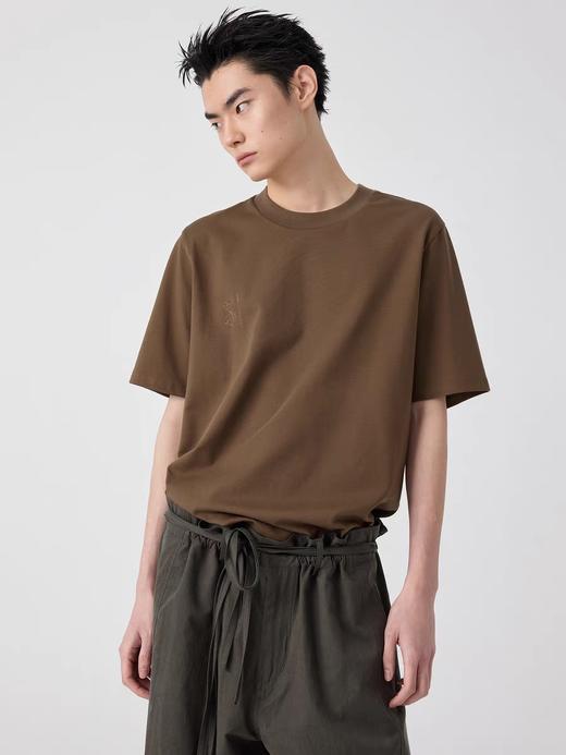 Simple Project/Y2547/蝴蝶刺绣LOGO印花圆领短袖T恤 商品图3