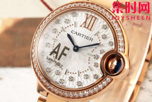 CR卡地亚蓝气球系列 中号33mm 全玫金钻圈 女士腕表 商品图1