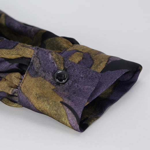 QE824斯尔丽2025春季新款韩版立体肩型时尚印花拼接修身半裙连衣裙 商品图6