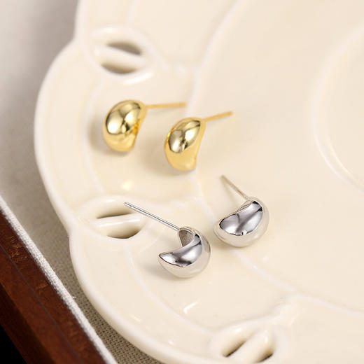 【小金豆】S925银金豆耳钉【BF-ES2391】 商品图2