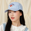 纪念日百货女款蓝色格纹小熊棒球帽160708446 商品缩略图3