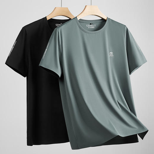 【7A抗菌】【DKP】大依优型大码圆领T恤轻奢休闲短袖男宽松T恤上衣胖子 商品图0