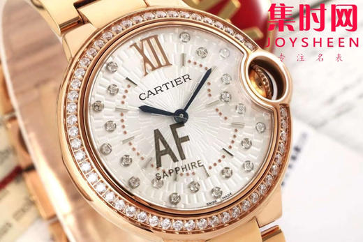 CR卡地亚蓝气球系列 中号33mm 全玫金钻圈 女士腕表 商品图2