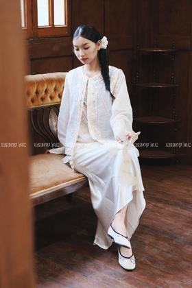 【门店同款】ENJOY春季云敛-春光推盏青花瓷中式马夹 161994683