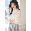 VICTORIA&VERA春季“素樱物语”系列复古法式优雅风白色蕾丝翻领口袋衬衫 商品缩略图5