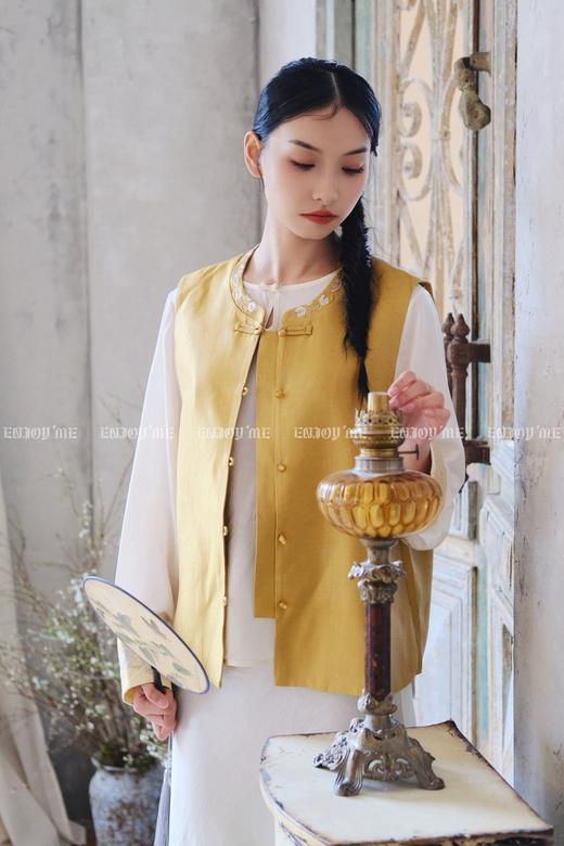 【门店同款】ENJOY春季云敛-春光推盏挽金枝马夹 161893313 商品图1