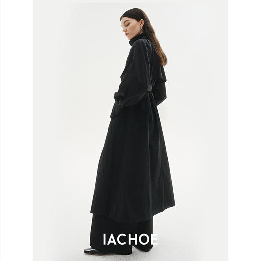 棉仓3561509001-IACHOE立领长款收腰风衣 商品图4