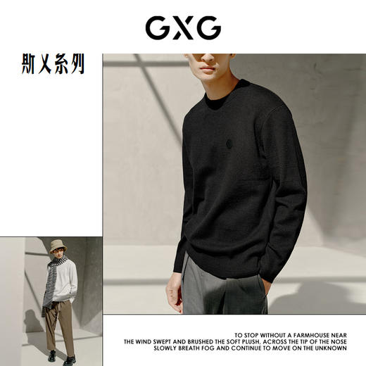 GXG奥莱 男士冬热卖保暖双色简约提花羊毛衫#10C120017I 商品图2