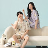 【抗菌新疆棉】自然醒「香氛初恋」纯棉情侣睡衣夏季男女士薄款短袖短裤大码宽松家居服套装JLM 商品缩略图7