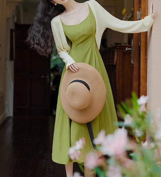 裁缝学苑AS442法式复古开衫吊带连衣裙纸样女装新款显瘦裙子套装样板 商品图2