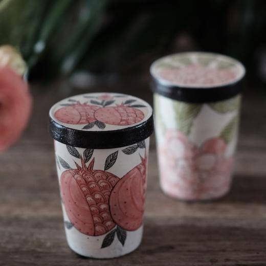 Cool Banana 手工黑陶釉下彩石榴手握杯 商品图1