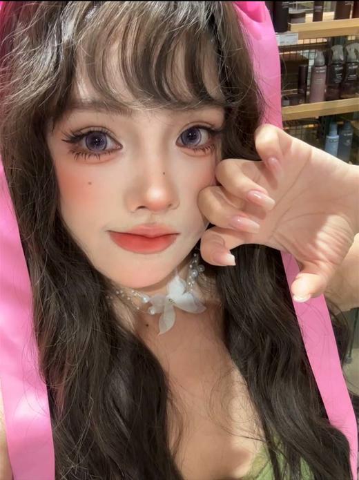 flowercolor 半年抛美瞳 泪钻粉紫 直径14.5mm着色13.8mm 商品图10