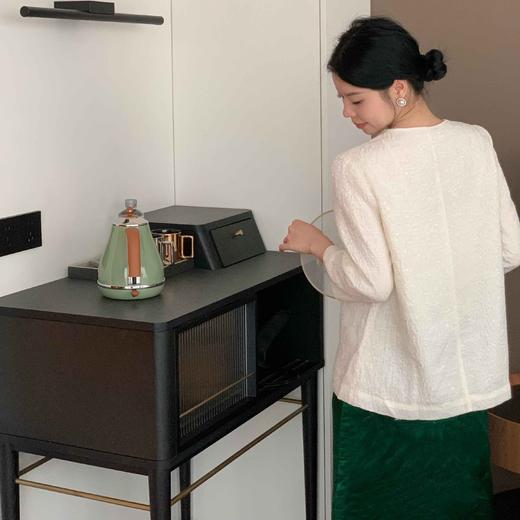 顺丰包邮洛诗琳34049春夏新中式羊毛混纺提花盘扣国风上衣11088 商品图4