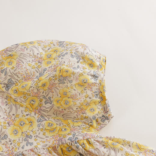 【马克珍妮 芦芙】新款夏装 女童碎花棉真丝连衣裙231031 商品图4