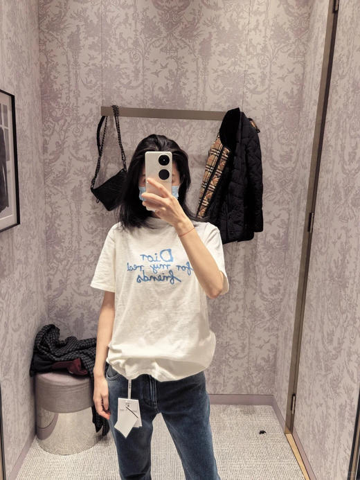 Dr朋友字母刺绣圆领短袖 商品图1