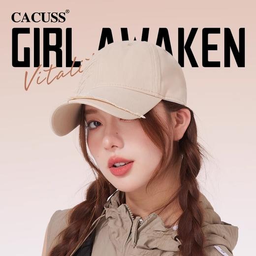 【2025新款cacuss帽 】  CACUSS帽子女款春夏新款棒球帽破洞潮流软顶大头围显脸小鸭舌帽男BQ240859 商品图0