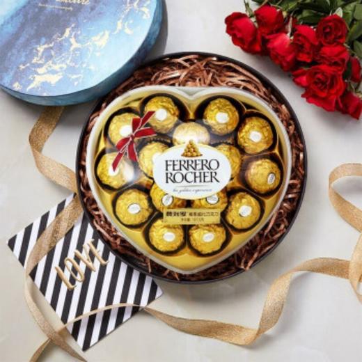 费列罗榛果威化巧克力制品15粒心型红色蝴蝶结装 商品图0