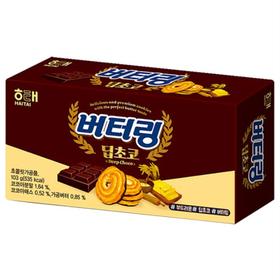 海太黄油巧克力曲奇饼103g해태 버터링 딥초코