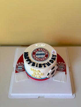 拜仁慕尼黑足球蛋糕、足球应援蛋糕