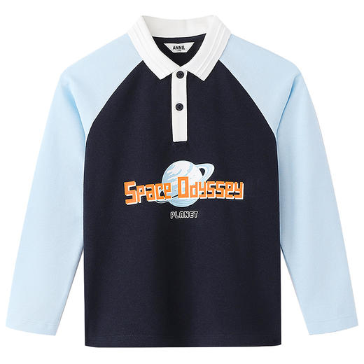 男童翻领长袖针织衫春季新款安奈儿童装EB511182 商品图7