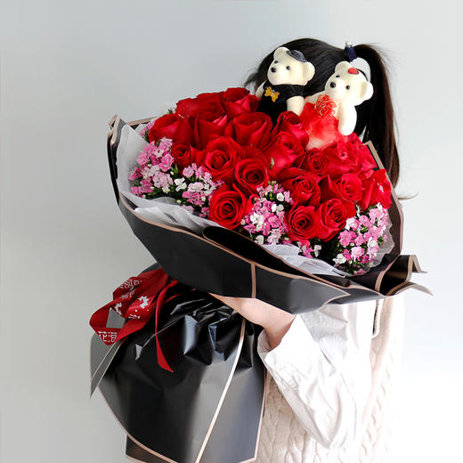 萌动丨33枝红玫瑰花束 商品图4