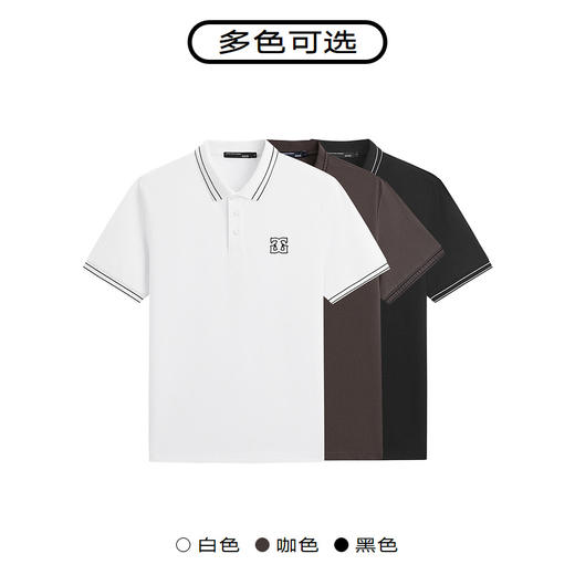 GXG男装【热卖推荐】GXG热卖撞色刺绣时尚休闲翻领Polo衫男短袖 商品图3