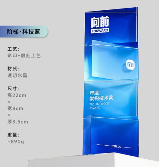 新款水晶奖杯定制定做创意高档设计科技感年会优秀员工颁奖订制作 商品图1