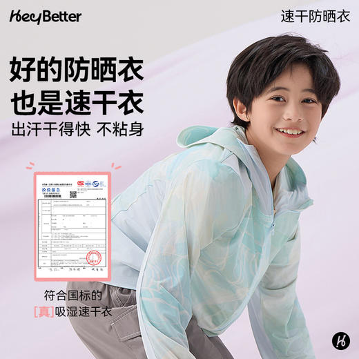 【代发】【预售3天左右发货】heybetter速干防晒服25款儿童防晒衣轻薄男女款速干 商品图3