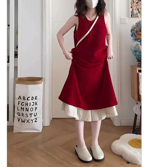 裁缝学苑AQ430法式复古无袖背心裙纸样连衣裙假两件新款裙子版型图纸 商品图4