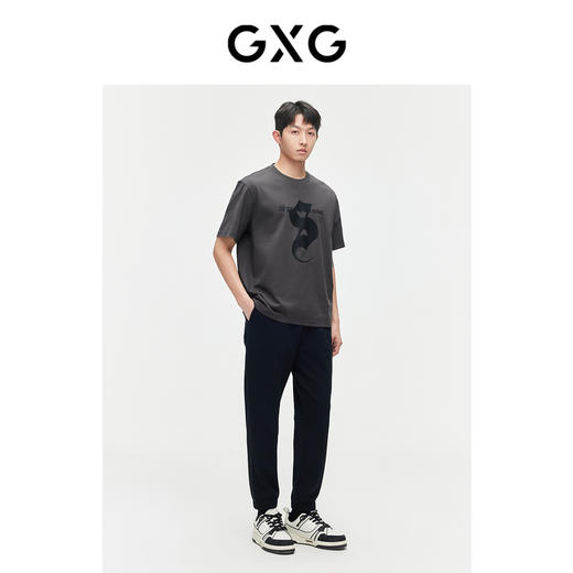 GXG夏季时尚休闲印花纯棉宽松潮搭情侣T恤短袖男 商品图1